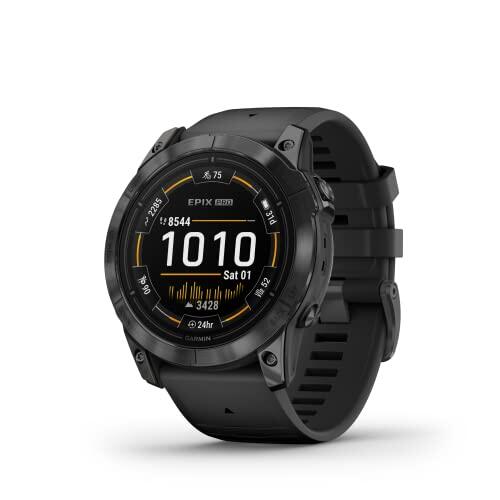 Garmin Epix (Gen 2) Pro 51mm - Reloj de Alto Rendimiento GPS Multideporte con Pantalla táctil AMOLED, Linterna LED, Frecuencia cardíaca, Mapas y hasta 31 días de autonomía, Negro