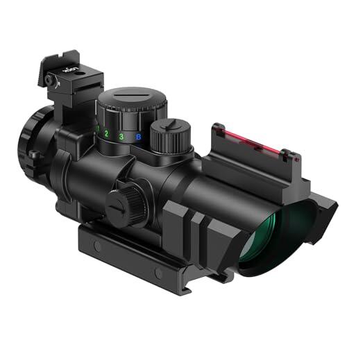 Feyachi R122 Cannocchiale tattico, 4x32mm Rojo-Verde-Azul Iluminado Visor Sólo para Actividades Deportivas