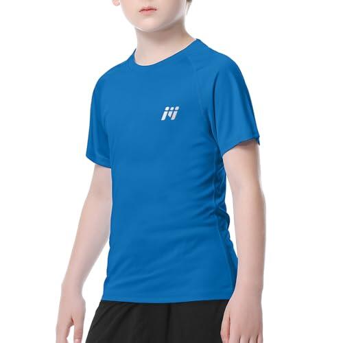 MEETWEE Muchacho Muchacha Chaleco Rash Manga Corta Trajes de baño Rash Guard Top Sun UV Protection UPF 50+ Swimwear Kid