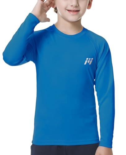 MEETWEE Niño Chica Manga Larga Rash Vest Guard Niños Natación Top UV Protección Solar para Surf Piscina de Playa