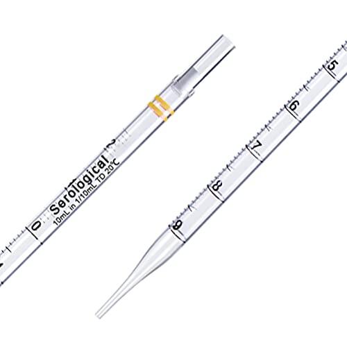 PEKYBIO Pipetas serológicas de poliestireno envueltas individualmente, de plástico estéril, 10 ml, paquete de 100