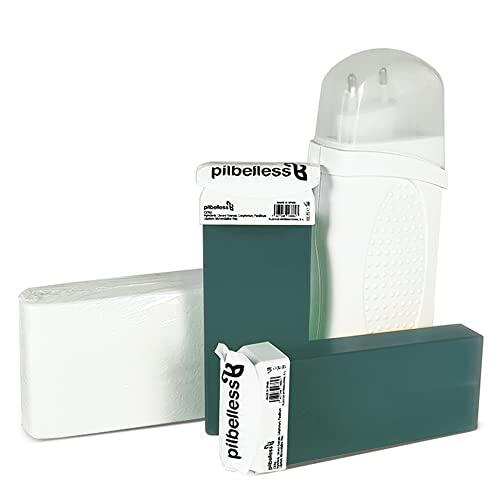 Kit de Depilación Roll On Calentador + 2 Cartuchos de Cera Roll On (Aloe vera) + 100 Bandas Depilatorias