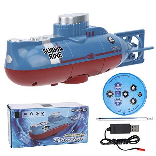 Ghzste Mini RC Submarino Juguetes para Acuario, Modelo Simulado, Control Remoto de 6 Canales, para Niños