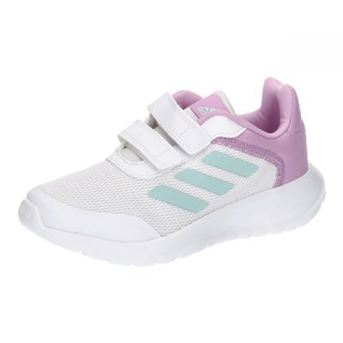 Adidas Unisex niños Tensaur Run Shoes, Cloud White/Aqua/Bliss Lilac, 28 EU