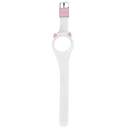 aswan watch Correa de Silicona con Hebilla de Acero Inoxidable, Adecuado para Modelos Redondos T15-Blanco