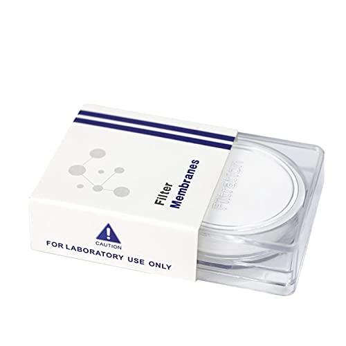 Labfil Filtros de membrana de PTFE Filtros de membrana de disco hidrófilos, diámetro 47 mm, tamaño de poro 0,22 µm, paquete de 50