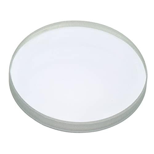 PATIKIL 75mm Focal Longitud Doble Cóncavo Lente, 30mm Diámetro 4mm Altura Vidrio Ópticamente Pulido Redondo Bordes Lente para Física Experimento, Transparente