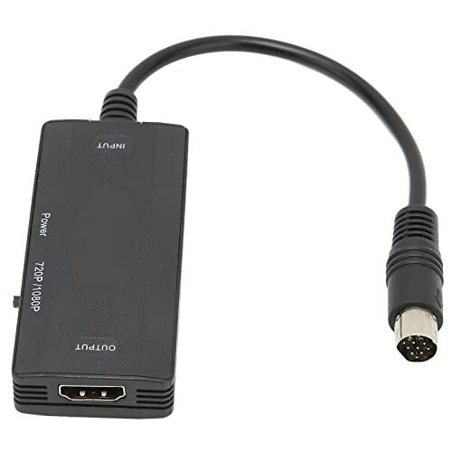 Dioche Saturn Converter Saturn To Contact Hdmi TV Abs Black Game Console Converter Drive Free Lossless para SS a HD Adaptador de Interfaz Multimedia para HDTV