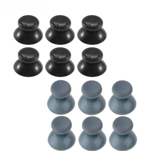 6 tapas de plástico para palanca de mando, fundas de repuesto para mandos de Xbox 360 (negro)