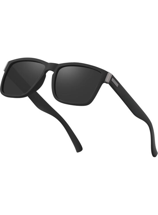 Perkanion Gafas de Sol Cuadradas Hombre y Mujer Polarizadas Gafas de Deportivas Conducir Running Pesca Protección UV