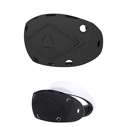 Fututech - Funda de silicona para Playstation VR2, protector de la cubierta para dispositivos VR a prueba de polvo, antiarañazos, accesorios, Negro , Cubierta de lluvia