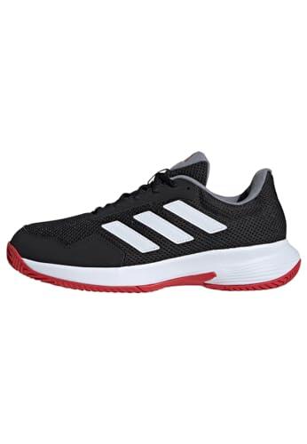 adidas Unisex adulto Court Spec 2 Tennis Shoes, Core Black / Cloud White / Scarlet, 43 1/3 EU