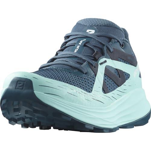 Salomon Ultra Flow Gore Tex Zapatillas Impermeables de Trail Running para Mujer, Resistente al mal tiempo, Amortiguación del asfalto al sendero, Preparada para terrenos mixtos, Deep Dive, 38 2/3
