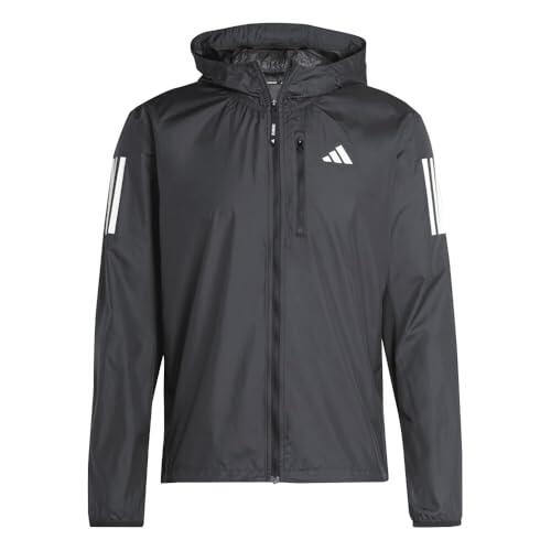 adidas Hombre Own the Run Jacket, Black/White pocket, S