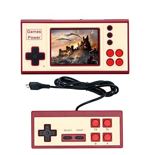 AARONMEI Reproductor De Juegos Portátil Para Videojuegos K30, Consola De Videojuegos Clásica Compatible Con Salida AV LCD De 3,2 Pulgadas En Color Integrado En 500 Juegos