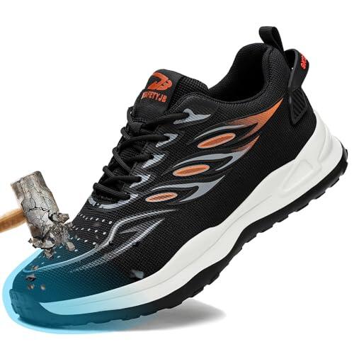 Zapatos de Seguridad Unisex con Puntera de Acero Zapatillas de Trabajo a Prueba de Pinchazos Para Hombres y Mujeres Zapatos Ligeras Transpirable Antideslizantes Para Trabajo Industrial y Uso Diario 38