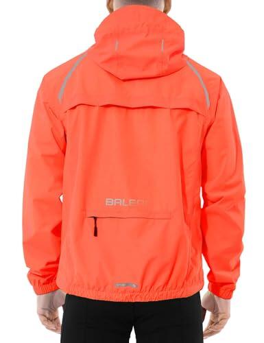 baleaf Chaqueta Impermeable Hombres Transpirabl Chaqueta Ciclismo Hombre Secado Rápido Cortavientos Hombre Ciclismo con Bolsillos Deportiva Exteriores al Aire Libre Rojo L