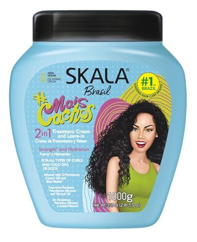 SKALA Maíz Cachos para el Cabello Tipo 3Abc - 2 en 1 Tratamiento Acondicionador Crema y Crema para Peinar 35.2Oz