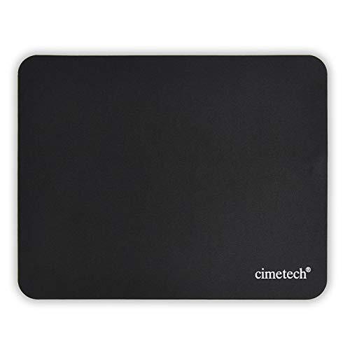 cimetech Alfombrilla Ratón,Mouse Pad,Fibra Extrafina Alfombrilla para Computadora con Base de Goma Antideslizante, para Ratón con Cable o Inalámbrico PC/Mac, 23x18x0.1cm, Ultradelgado Negro