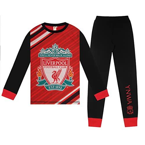 Liverpool FC - Pijama Largo Serigrafiado para niño - Producto Oficial - Rojo/Negro - 9-10 años