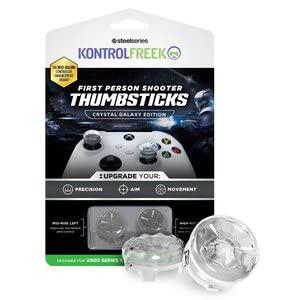 KontrolFreek FPS Freek Galaxy Crystal para Xbox One y Xbox Series X Controller | Pulgares de Rendimiento | 1 Tiro Alto, 1 Tiro Medio | Cristal