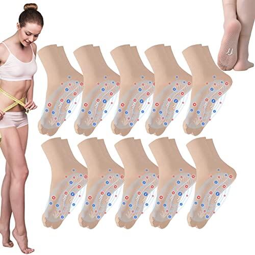 Calcetines elásticos de turmalina iónica para moldear el cuerpo, desintoxicación rápida y turmalina iónica del cuerpo, calcetines elásticos para terapia de turmalina para aliviar el dolor, mejor