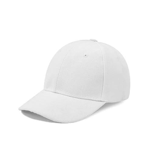 Boolavard - Gorra de Béisbol para niños y niñas, de Algodón Suave, Ligera, Tamaño Ajustable para niños de 2 a 9 años (Blanco)