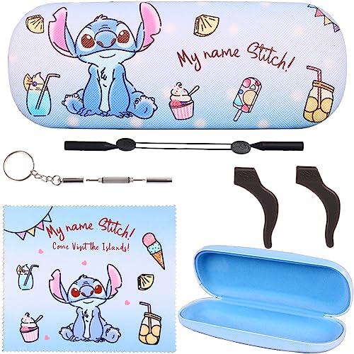 DIKLEY - Funda para gafas neutras con solapa de piel sintética brillante con fijaciones y paño de limpieza de silicona, Juego de 6 unidades., Talla única