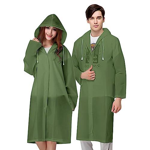 Vicloon Chubasqueros Impermeable, 2 de Paquete Poncho de Lluvia Impermeable Reutilizable con Capucha y Mangas, Unisex EVA Poncho para Viajes, Excursionismo y Exteriores