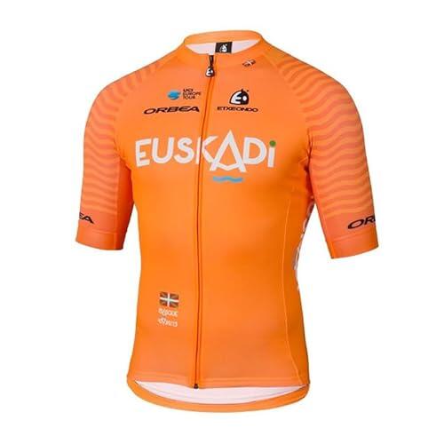 louizumify Mono Ciclista Profesional de Manga Corta para Hombre, Tejido de Alta Elasticidad, Transpirable y de Secado rápido, protección Solar, 3 Bolsillos