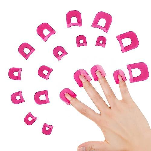 WeddHuis 26PCS Plantilla de esmalte de uñas en 10 tamaños Kit de protección de uñas, protector de esmalte de uñas, Accesorios para herramientas básicas de arte de uñas