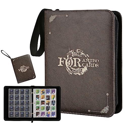 iofeiwak Más de 400 carpetas de tarjetas para mini tarjetas Amiibo, carpeta con 20 fundas compatible con tarjetas Zleda/Animal Crossing NFC Amiibo (0.8 x 1.2 pulgadas)