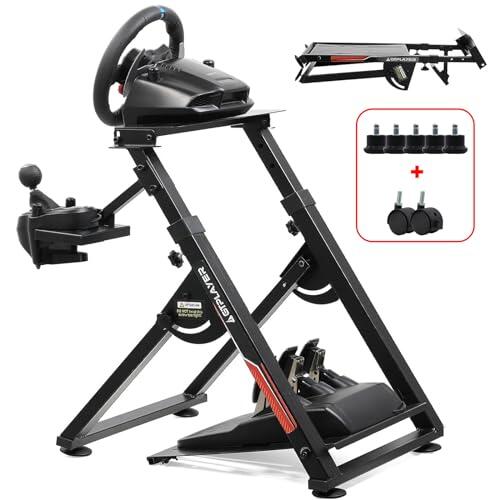 GTPLAYER Soporte de volante para G923 G29 G920 T300RST500RS Volante Gaming Force Feedback y palanca de cambios TH8A V1 - Fanatec Clubsport PS4 - Inclinable