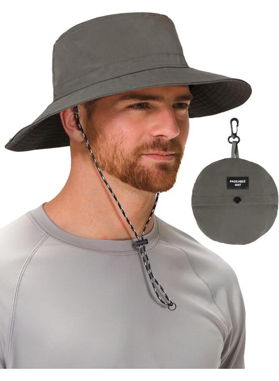 MELLIEX Sombrero Pescador Hombre Mujere Protección UV Bucket Hat Impermeable Transpirable Gorro Pescador Chambergo Militar