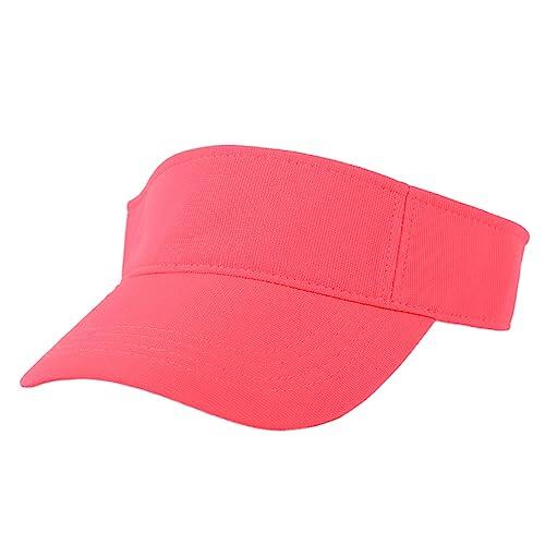 Cysocool Sombrero unisex para niños, beige, 4-12 años, UPF 50+, ajustable, plegable, liso, casual, primavera/verano/otoño, hot pink, Taille unique