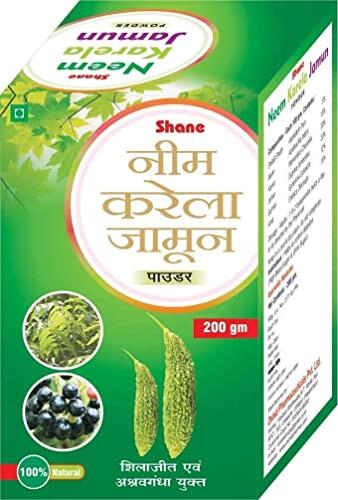 QURA Shane NEEM KARELA JAMUN Polvo promueve la buena salud 200 g