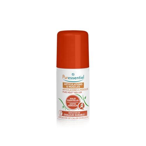 Puressentiel - Roller Pure Heat Articulaciones y Músculos con 14 aceites esenciales, Producto Sanitario, Efecto Calor Natural, Alivia la rigidez y la tensión dolorosa, Bola de masaje, 75ml