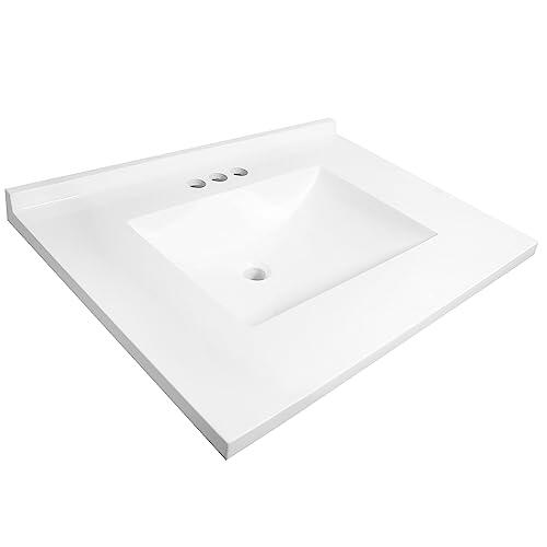 Design House 630228 Camilla Vanity Top, 31 x 22, blanco sólido