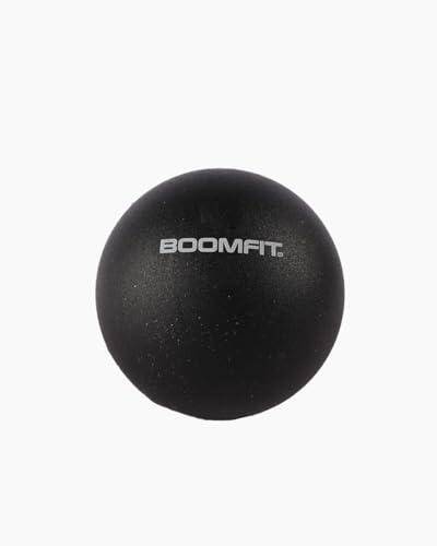 BOOMFIT Pelota de Lacrosse Simple Negra para Masaje Muscular – Bola de Masaje para Automasaje Profundo – Descarga, Movilidad y Recuperación – Masajeador Pies y Puntos de Tensión