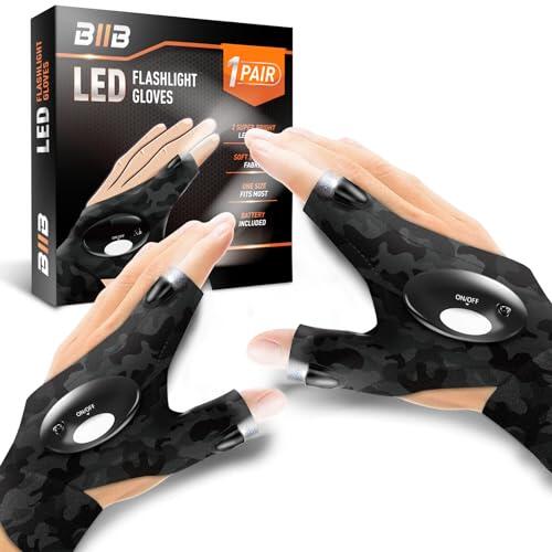 BIIB Regalo Hombre, Regalos Originales para Hombres, Gadget Inusual Útil Guantes LED Luminosos, Rega lo Hombres Cumpleaños Mujer, Rega los Hombre Navidad Gadgets Tecnologicos