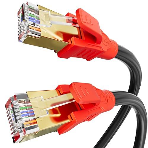 Soibke Cable Ethernet 5 Metros Cat 8 Cable LAN 5m Alta Velocidad 40Gbps