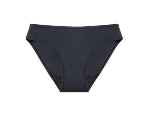 VEINTITRÉS Bikini Menstrual Cintura Media Mujer Moda Baño (S, Negro)