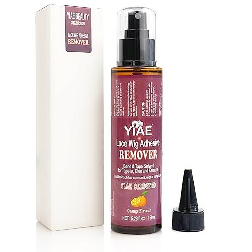 YIAE removedor de extensiones adhesivas, 150ml wig glue/tape extensions remover/removedor de extensiones de cinta, suave con la piel/limpiador rápido para pelucas postizas/pelucas de encaje