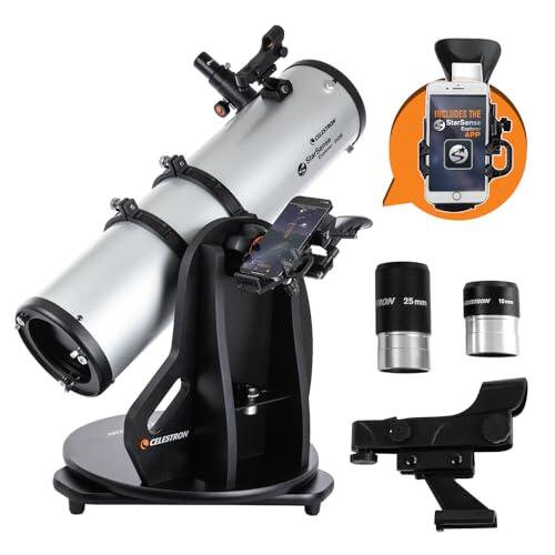 Celestron 22482 StarSense Explorer 150 mm Telescopio Dobsoniano de Mesa Compatible con Aplicaciones para teléfonos Inteligentes Funciona con la aplicación StarSense: Compatible con iOS/Android