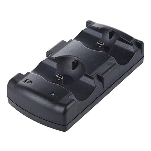 Meogromp Cargador 2en1 USB Charge Double Deck para Controlador inalambrico de PS3 Dual Shock Mover
