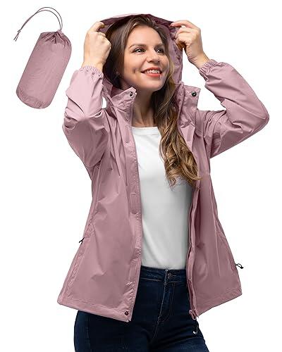 33,000ft Chaqueta impermeable para mujer, de softshell, transpirable, impermeable, para entretiempo, para primavera, otoño, para excursiones, senderismo, ciclismo, M