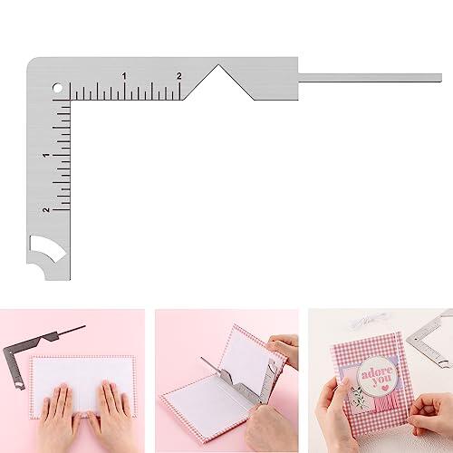 Briartw Guía de cubierta de libro, herramienta de cubierta de metal de acero inoxidable 5 en 1 para hacer portadas de libros, crear cubiertas de libros fuera de aglomerado, añade un toque personal a