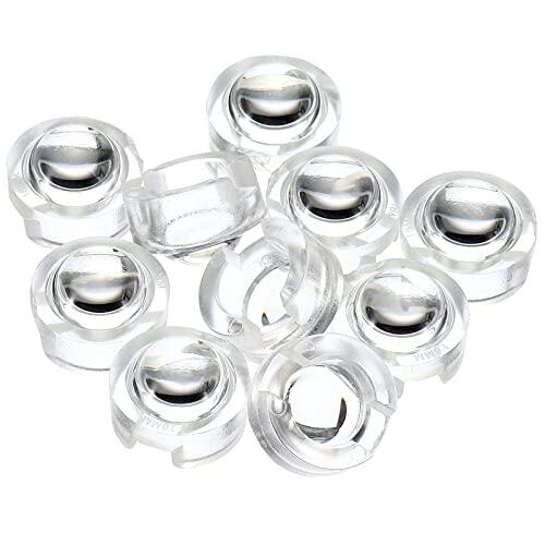 PATIKIL 13mm LED Convexa Lente, 10 Paquete 15 Grados Haz Ángulo Acrílico LED Óptica Convexo Condensador Lente para 1W 3W LED Lámpara Cuentas Infrarrojas Cámaras, Transparente