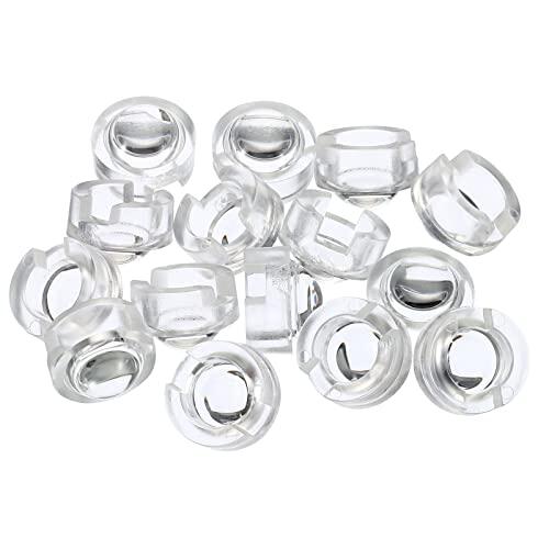 PATIKIL 13mm LED Convexa Lente, 15 Paquete 15 Grados Haz Ángulo Acrílico LED Óptica Convexo Condensador Lente para 1W 3W LED Lámpara Cuentas Infrarrojas Cámaras, Transparente