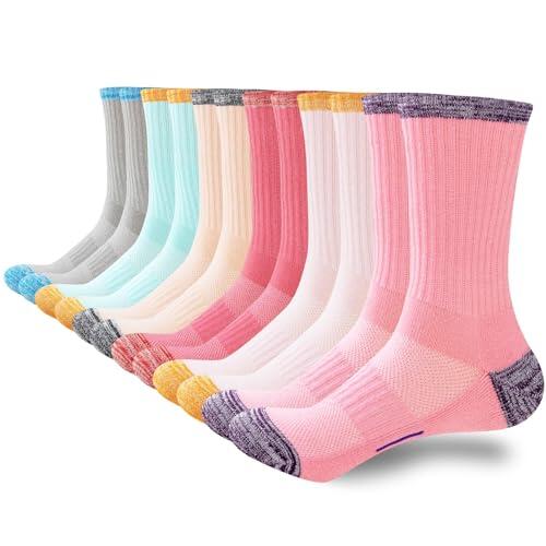 InaWarm Calcetines Mujer 6 Pares, Deporte Running Senderismo de Algodón Transpirables, Trekking Amortiguadores para Deportes al Aire Libre